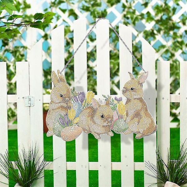 Easter Egg Rabbit DIY Diamond Painting Hanging Ornament Pendant Home Decoration A