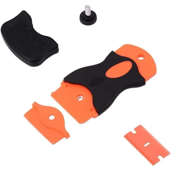 Klistremerkefjerner med skrape, 10 plastblader【PL】