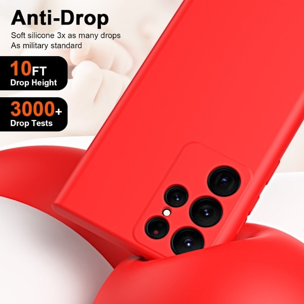 Samsung Galaxy S23 Ultra Cover Gummibelagt TPU Sort