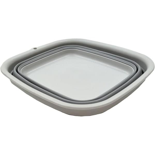 7,7 L (2 gallon) sammenleggbart badekar - sammenleggbart badekar - bærbar vaskebalje - plassbesparende plastbadekar (grå)【pl】