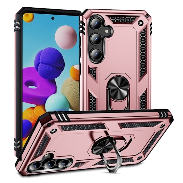Samsung Galaxy A55 5G Kuori Ring Armor Hybrid Ruusukulta