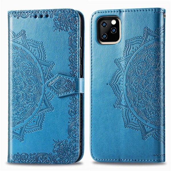 iPhone 11 - Plånboksfodral Mandala - Blå Blue Blå