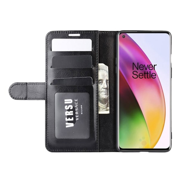 OnePlus 8 - Crazy Horse Pung Etui - Sort Sort