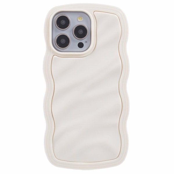iPhone 15 Pro Max Mobilskal Vågig Textur Beige