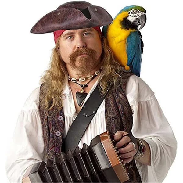Pirathat til voksne Halloweenhatte til voksne Tricorn-hat i kolonialstil egnet
