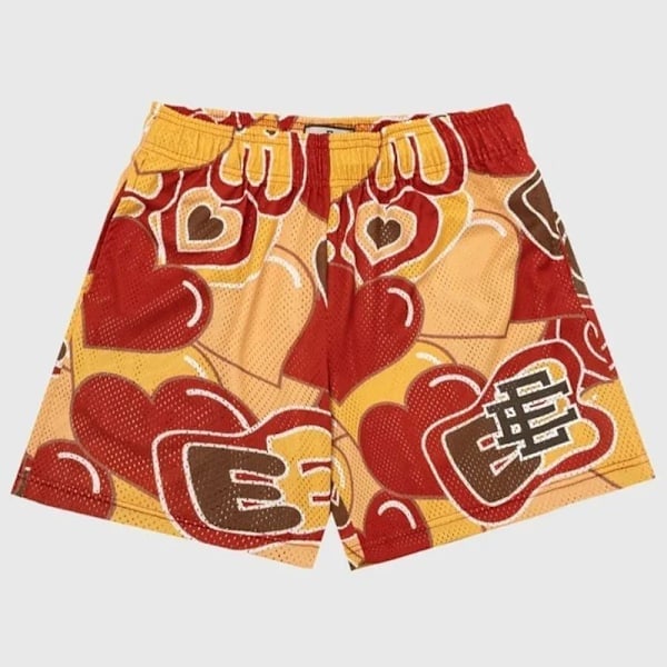 Miesten kesä Eric Emanuel Ee Basic Mesh -shortsit Klassiset kukkaprintti-kuntosalishortsit Rantashortsit W16 XXL