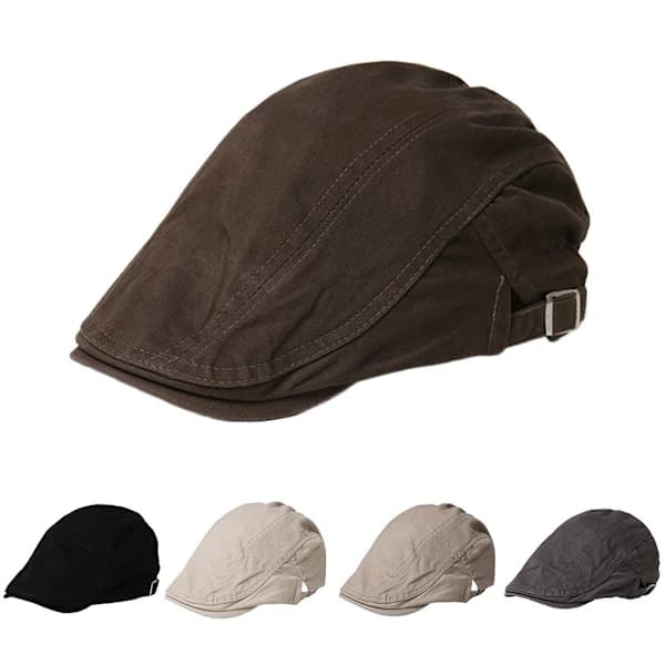 Flat Cap til Voksne, Gatsby-Cap i Uld, Golfcap, Farve【PL】