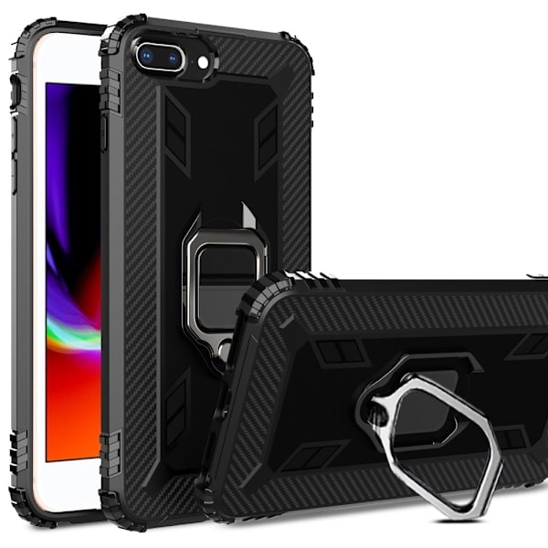 iPhone 7/8 Plus - Ring Cover - Sort Black Svart