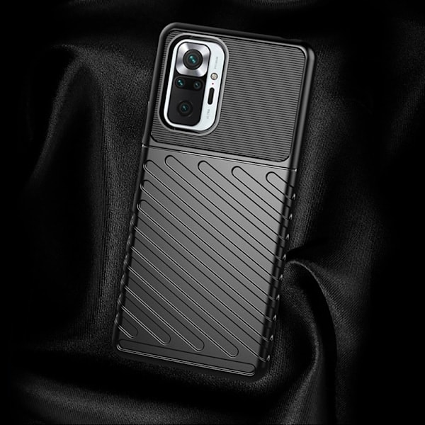 Xiaomi Redmi Note 10 Pro - Twill Textur Skal - Blå Blå