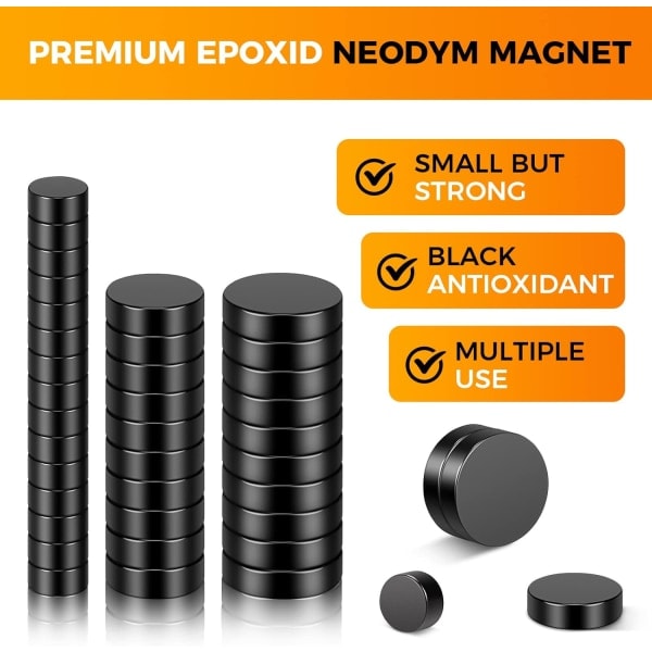 Neodymium Magnets, 30 Pcs Small Refrigerator Magnets 10 x 3 mm Strong Mini Magnets for Fridge, Magnetic Boards and DIY Projects