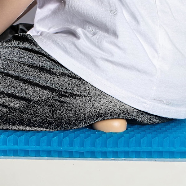 Gel Setepute, Dobbel Tykk Egg Gel Setepute Med Sklisikkert Trekk, Pustende Honeycomb Gel Pute For Trykkavlastning Ryggsmerter A