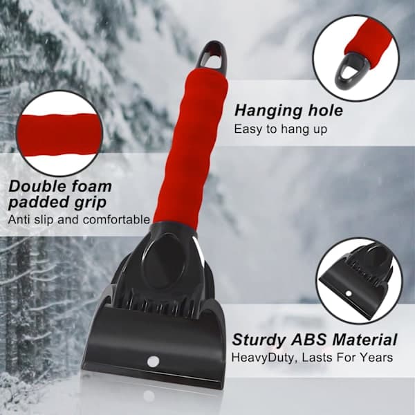 Bilskrape for frontrute (2-pakning) - Black&Red[CO]