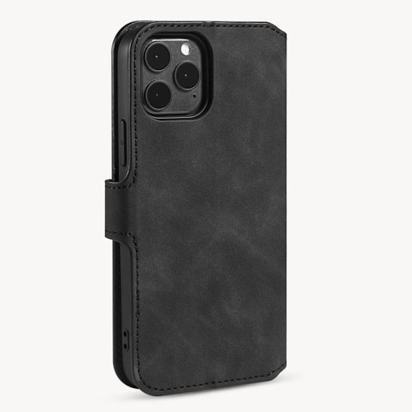 iPhone 12 / 12 Pro - DG.MING Retro Fodral - Sort Sort Sort