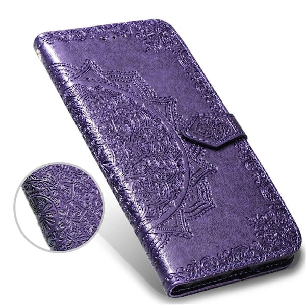 iPhone 7/8/SE (2020/2022) - Mandala Lær Etui - Lilla