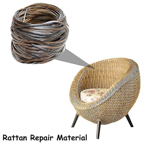 Kaffegradient Flat Syntetisk Rattanvävmaterial Plast Rattan för Stickning och Reparation av Stol Tab