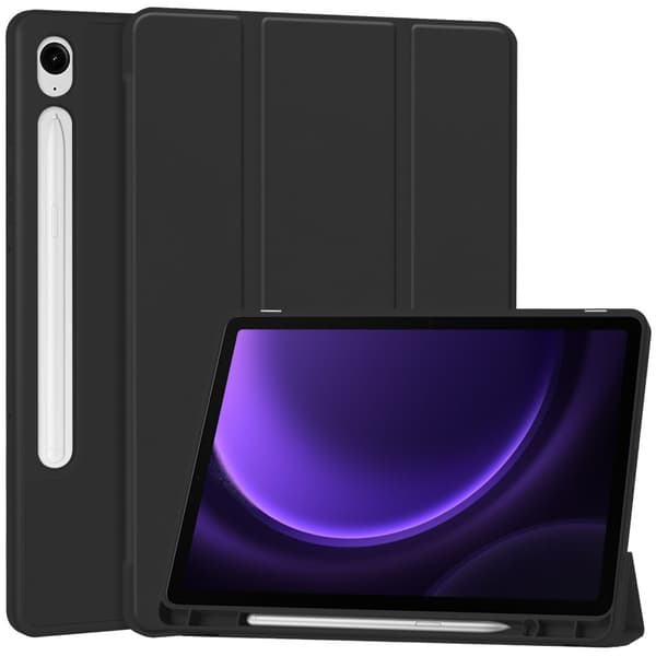 Samsung Galaxy Tab S9 FE Tri-Fold -kotelo kynätelineellä, musta