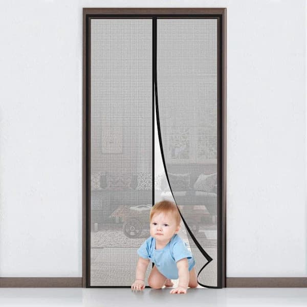 {PL}Magnetisk Myggenetdør 100x230cm, Sort