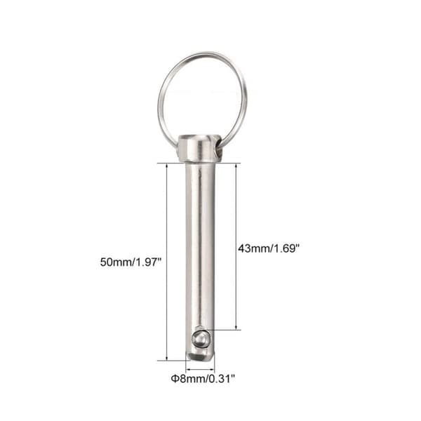 2 stk. Quick Release Pins Bimini Top Pin 8X55MM