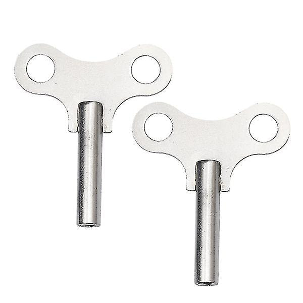 2 st Stål Klocknyckel Metall Klocknyckel Robust Klockverktyg Uppdragningskedja Reparationsverktyg För Hemmet Verkstad Klocka (Silver, Längre Mönster)C