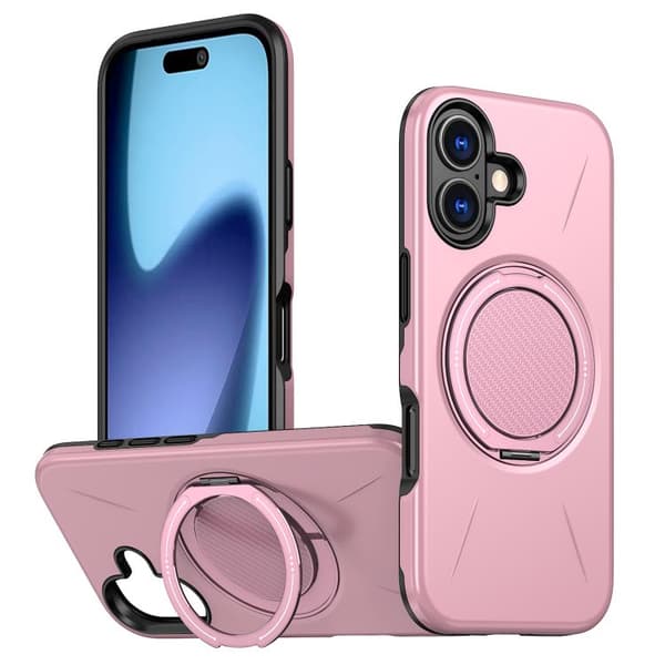iPhone 17 Case - Metal with Rotation Function and MagSafe TPU Hybrid PC