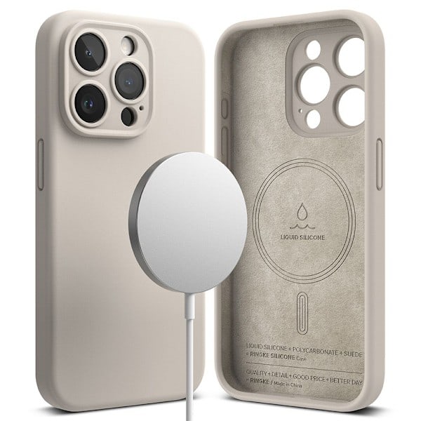 Ringke iPhone 15 Pro Max Deksel MagSafe Silikon Stone