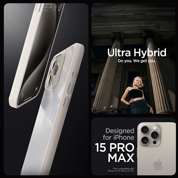 Spigen iPhone 15 Pro Deksel Ultra Hybrid Titanium