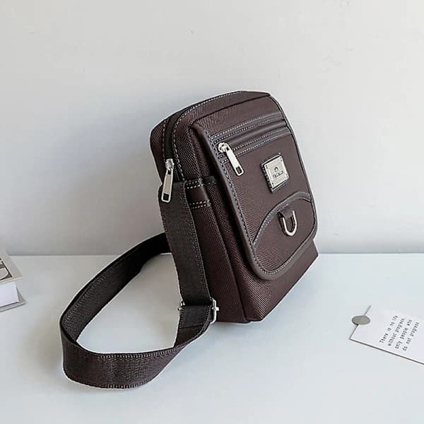 {PL} H3324 Skuldertaske Brun Stor