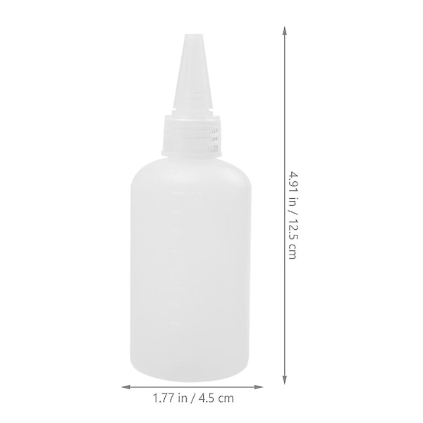 20 stk. Klemflasker Dispenseringsflaske Fugemasseflasker Plast Ekstruderingsflasker 100ml
