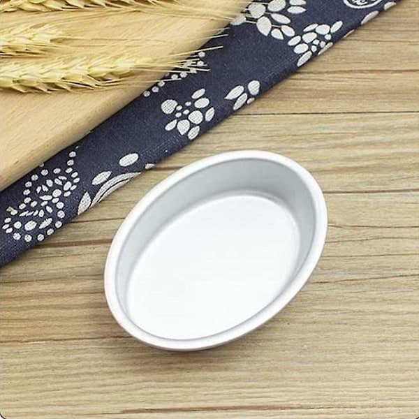 10 st Mini Oval Äggform Aluminiumlegering Metall Ostform Kakform Form Pudding Geléburk