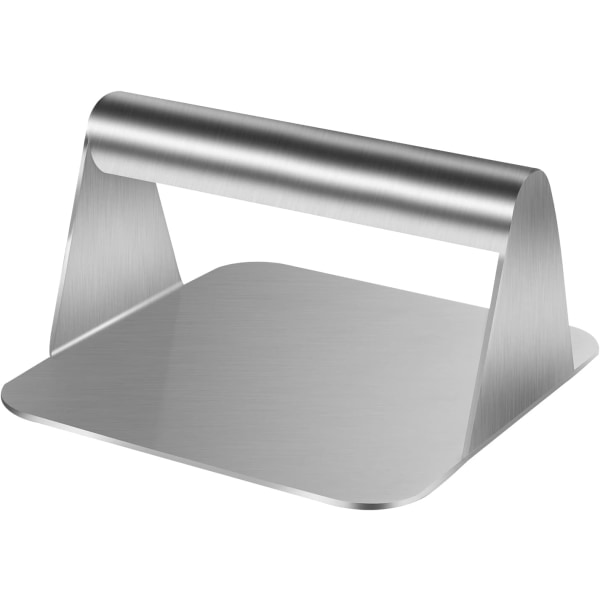 Burgerpress, kraftig hamburgerpress 14 cm diskmaskinssäker rostfri stål baconpress
