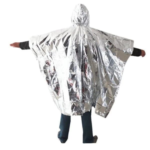 Nødregnkappe Termisk Regntøy ORANGE oransje