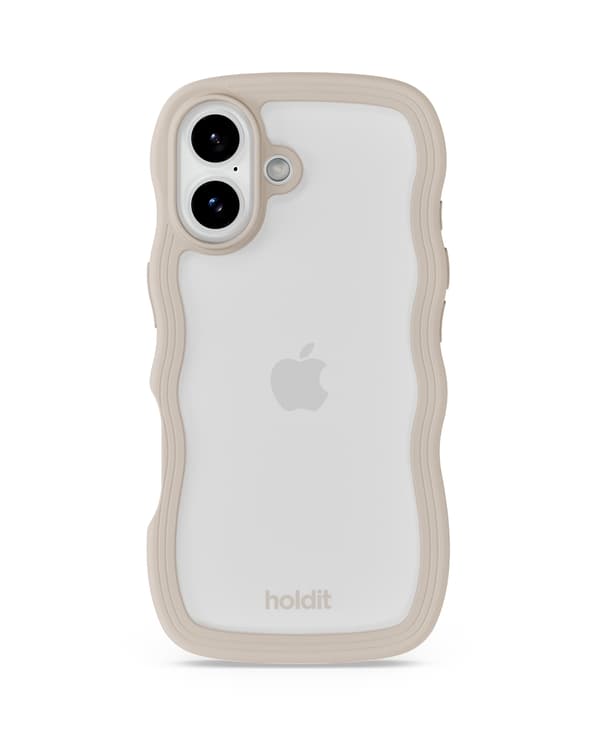 holdit iPhone 17 Mobilskal Wavy Ljusbeige/Transparent