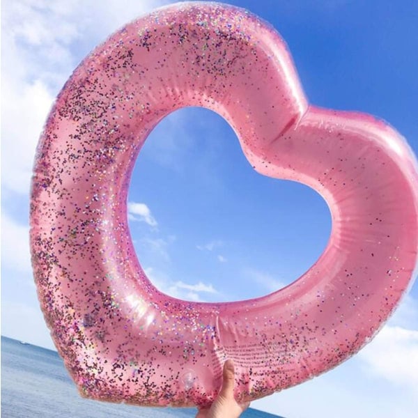 2 stk. simring flydende simring oppustelig bøje pink simring poolbøje til voksne og børn sommerbøje vandlegetøj poolparty (tilfældig farve)