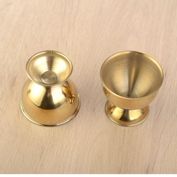 4-pack Köksredskap för Kokta Ägg, Äggbricka, Äggkoppar, Äggställ, Guld, 4,7*4,7*4,7cm
