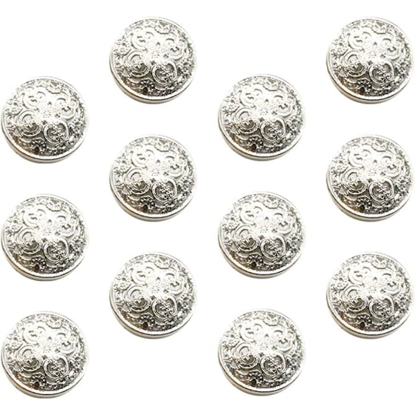 30 stk. kortarmet knapper opp retro klesknapper bukser knapp dekorative knapper runde metallknapper sy knapper, 20 mm