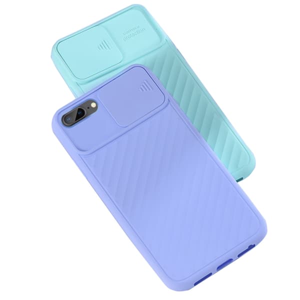 Stødabsorberende Cover med Kamerabeskyttelse - iPhone 8 Plus Lilla
