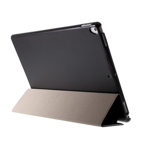 iPad Pro 12.9 (2017) - Tri-Fold Læder Etui - Sort Black Sort