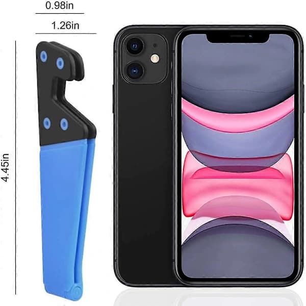 {PL}8 stk. Farverige foldbare V-model mobiltelefonholdere i lommeformat