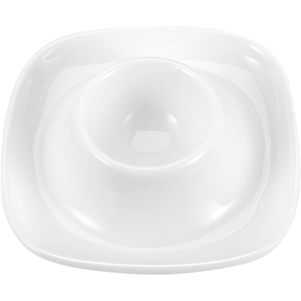 Keramiske eggkopper Sett med 4, Porselen Hardkokt Mykkokt Eggholder Beholder m/Base