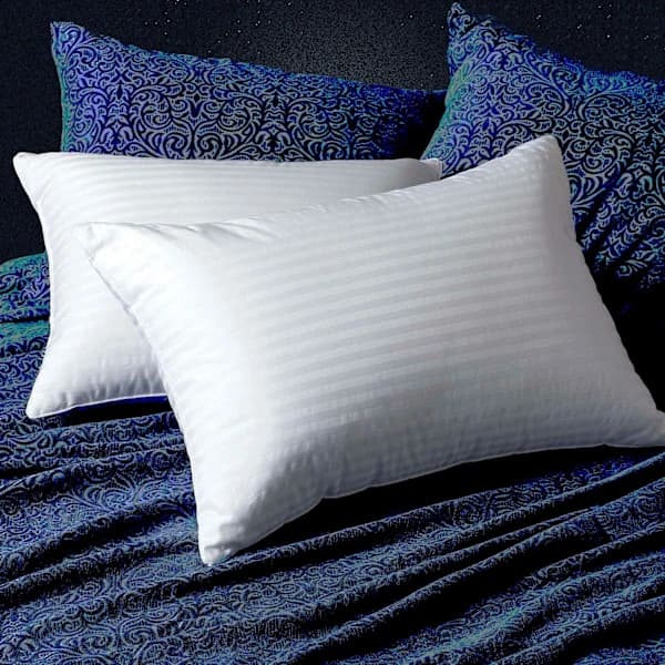 [PL] 2-pack randiga kuddar, hotellkvalitet satinkudde med hålfiber