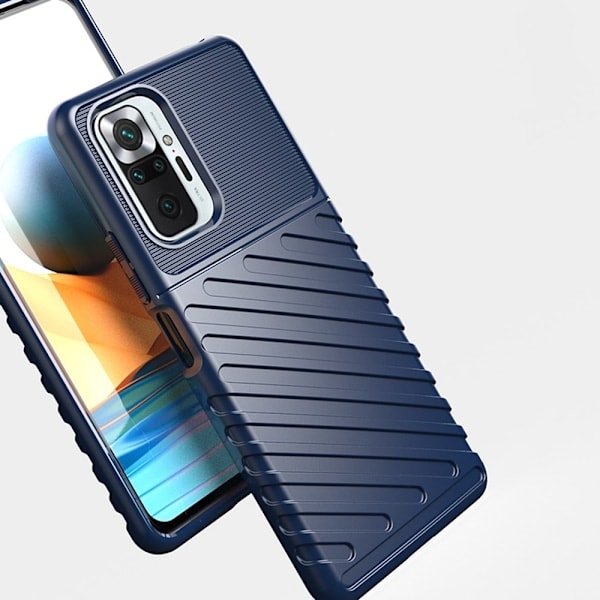 Xiaomi Redmi Note 10 Pro - Twill Textur Skal - Blå Blå
