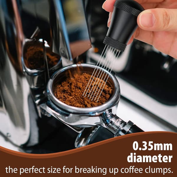 WDT espressoudstyr - 0,35 mm - 7 nåle - sort - kaffedispenser