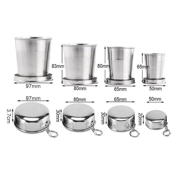 Sammenleggbar kopp teleskopkrus 150ML 150ml[PL]