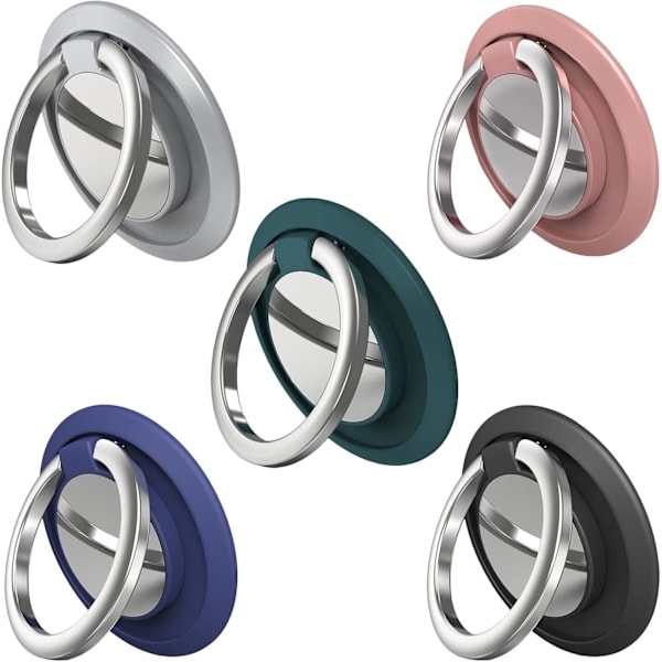 Mobile Phone Ring, 5 Pcs Ultra-Thin Mobile Phone Ring Holder, Mobile Phone Stand: 360° Universal Rotation, Suitable for All Types of Mobile Phones
