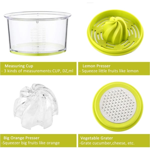 Citruspresser til appelsin, manuel citronpresser, multifunktionel manuel saftpresser med skridsikker base