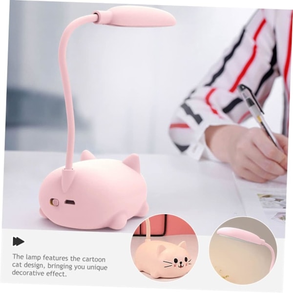 Kattunge Bordlampe Kattebordlampe Skrivebordslampe for Jenter Sengelampe for Jenter Skrivebordslampe Øyepleie LED-lampe