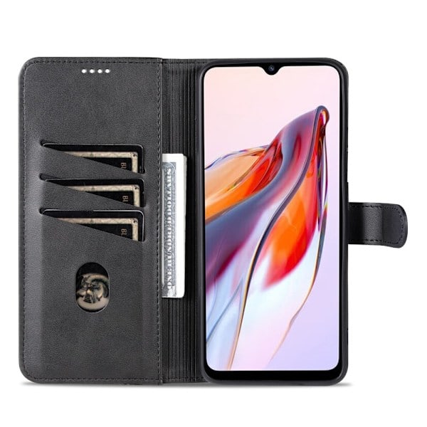 AZNS Xiaomi Redmi 12C 4G Etui Læder Sort