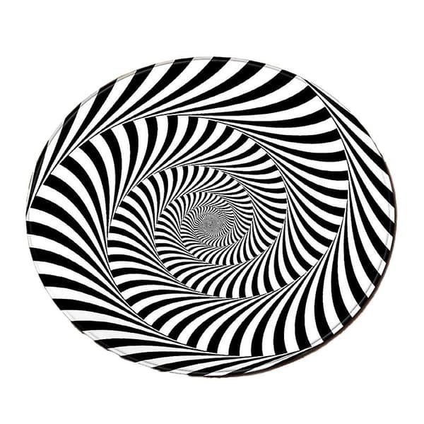 Rund Vision Matta 3d Visuell Matta Golvmatta Heminredning B
