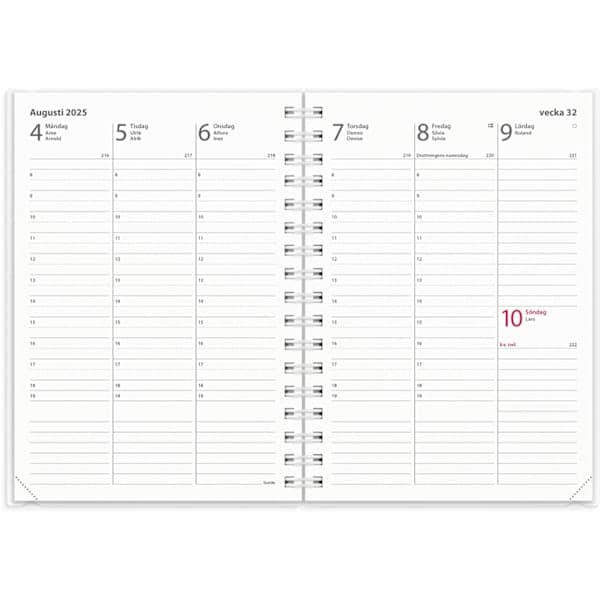 Kalender 2025 Ukentlig A6 4-i-1
