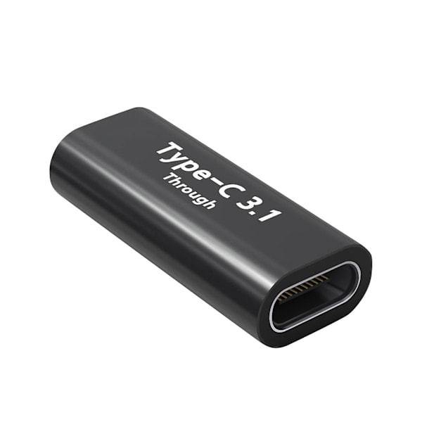 USB-C Hunn til USB-C Hunn Skjøteadapter Kompakt Design, Svart